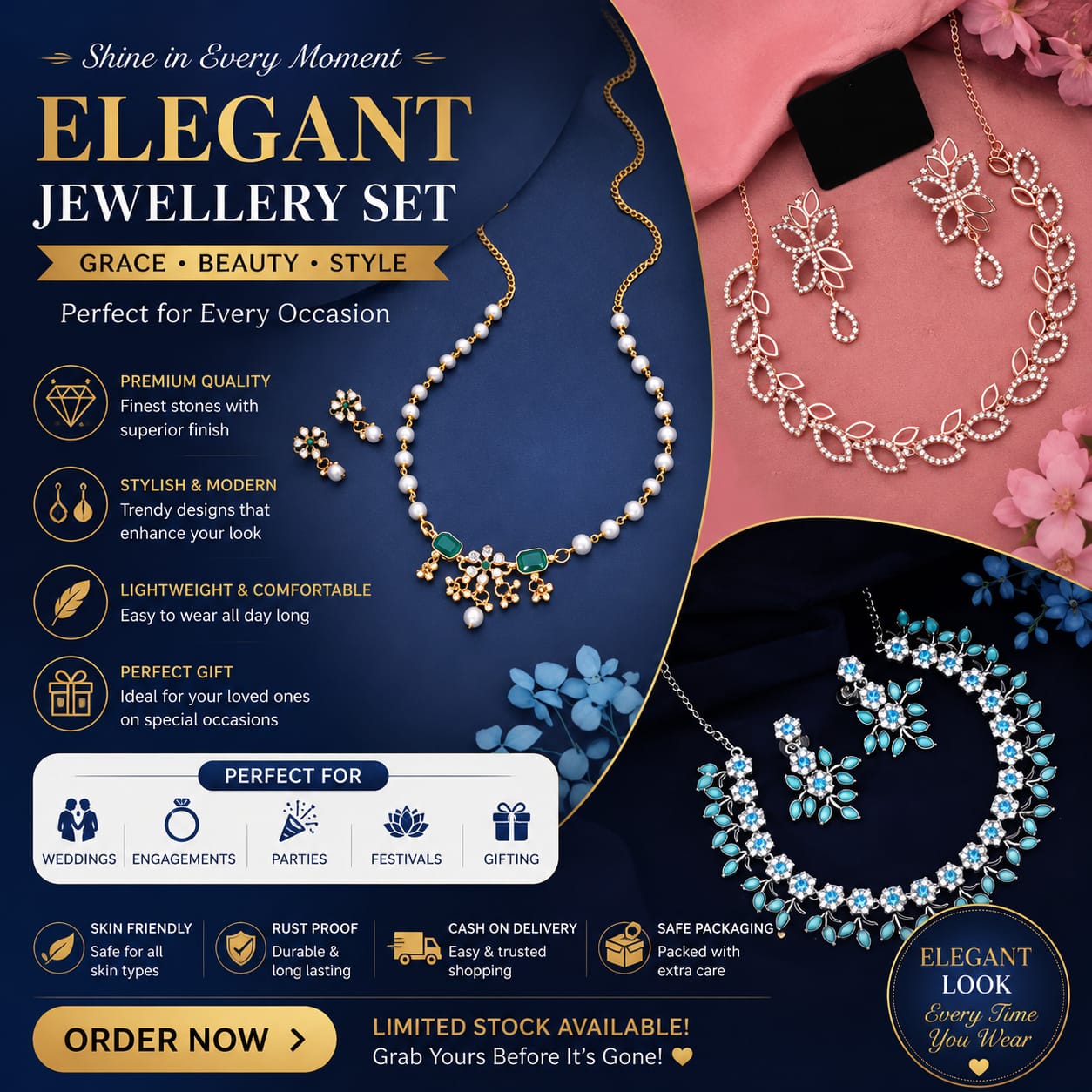 3 Premium Jewellery Combo Pack ✨ Buy 1 Get 2 FREE | Limited Time Offer